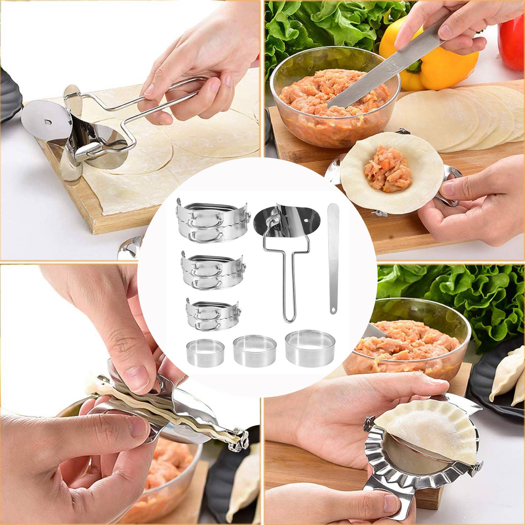 Dumpling Press Set - ABKW – Ensemble de 8 moules