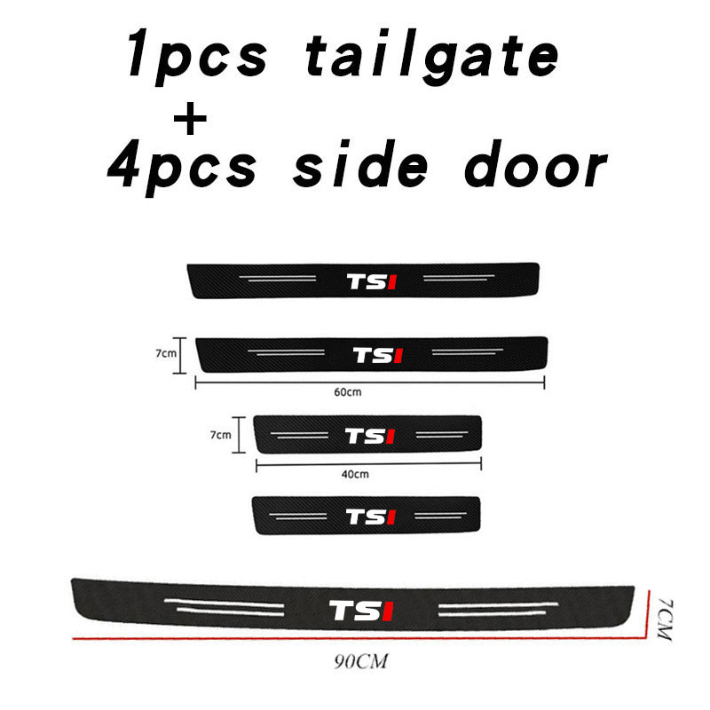 Crepe Pan Carbon - Autocollants de protection pour seuil de